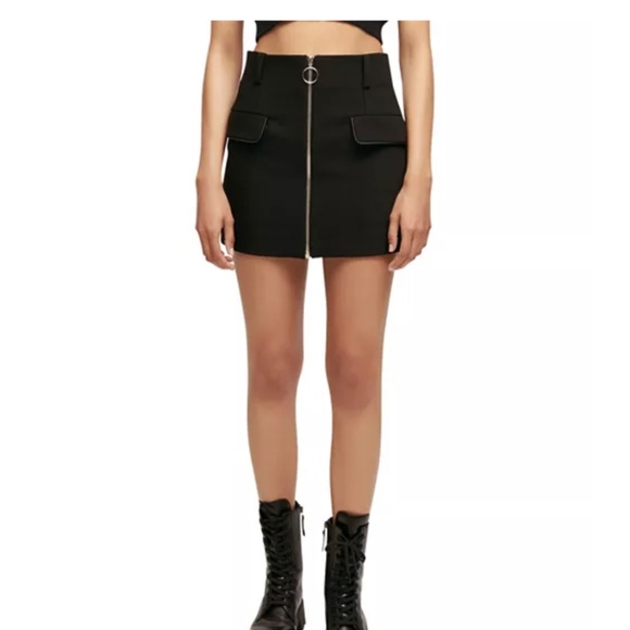Maje Jeli Zip front mini skirt black - Picture 5 of 5